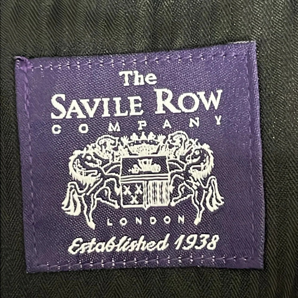 The Savile Row Strand Flat Front Hemmed Suit Pants in Black - NWOT - Size 36W - Picture 4 of 6